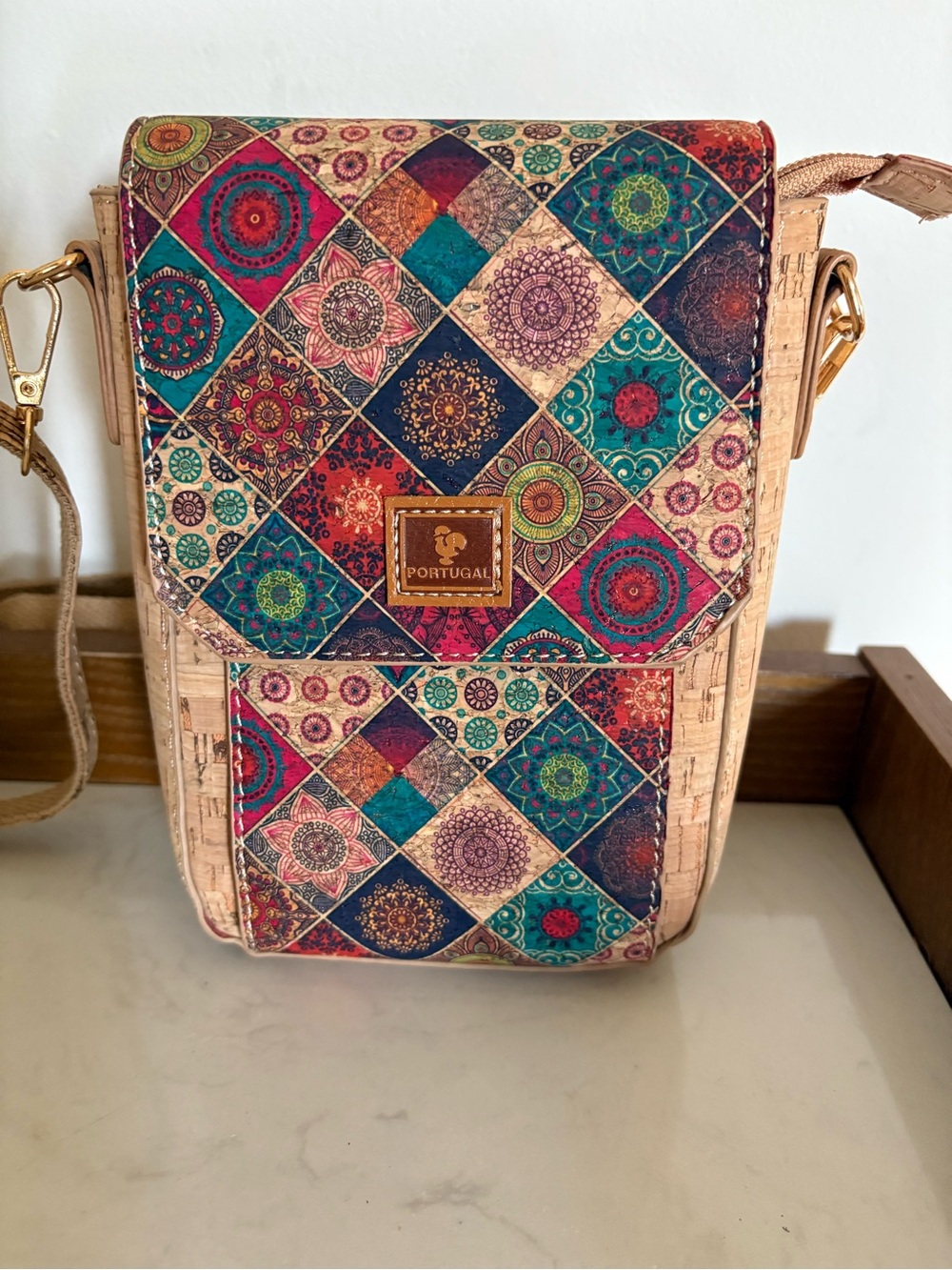 Portugal Cork Multicolor Crossbody Bag